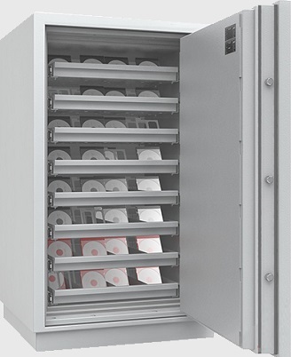 Fireproof cabinets for magnetic